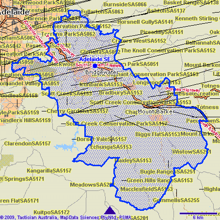 Adelaide SE Map